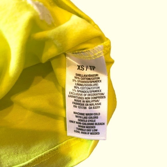 Aeropostale String Adjustable Strap Tank Yellow Women XS Like New Condition - Picture 3 of 5